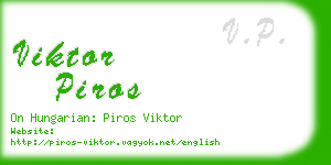 viktor piros business card